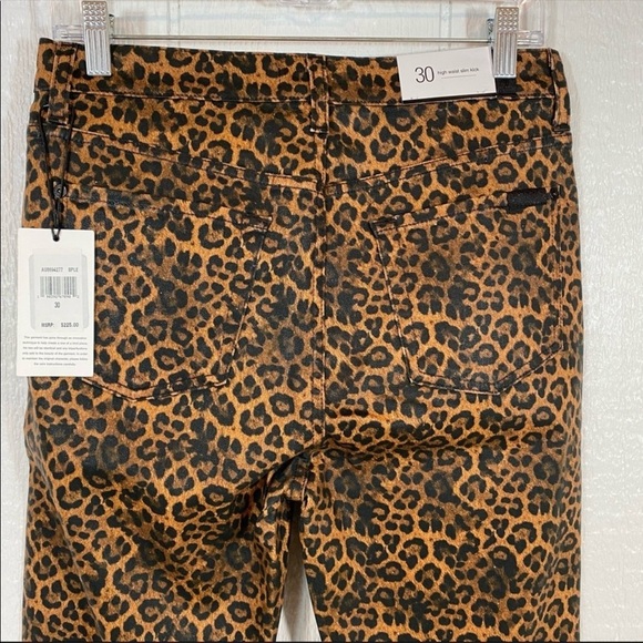 NEW 7FAM Leopard Print Ankle Length Jeans 30 - Picture 6 of 15